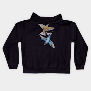 Golden birds Kids Hoodie